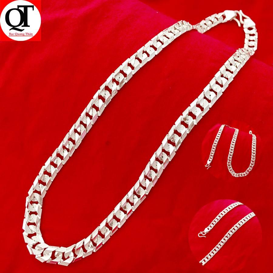 Dây chuyền nam bạc ta mắt đơn đúc độ dài 50cm phong cách nam tính đeo kị gió,tăng sức đề kháng trang sức Bạc Quang Thản.