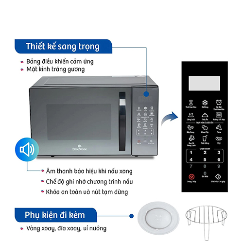 Lò vi sóng Bluestone 25 lít MOB-7833 - Hàng chính hãng