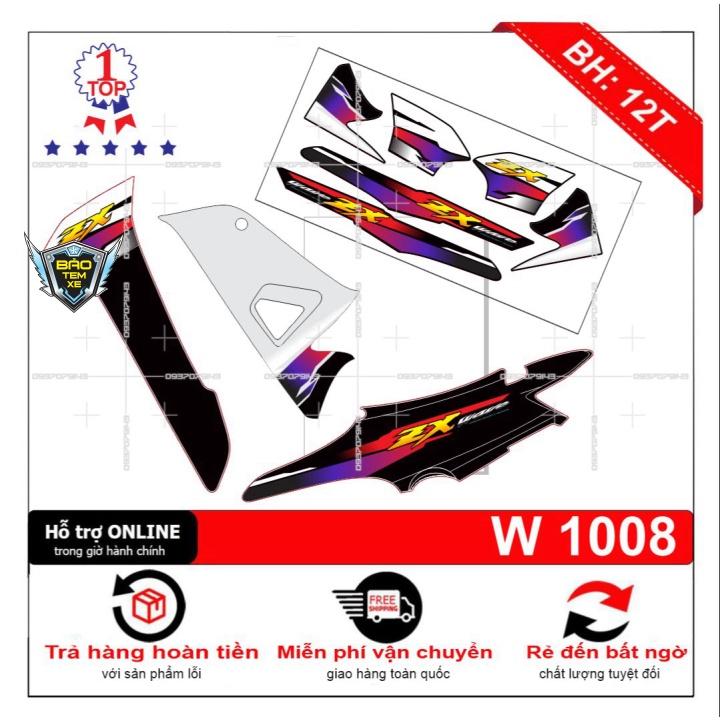 Tem rời dán xe chế wave zx 2016 - Bi Decal