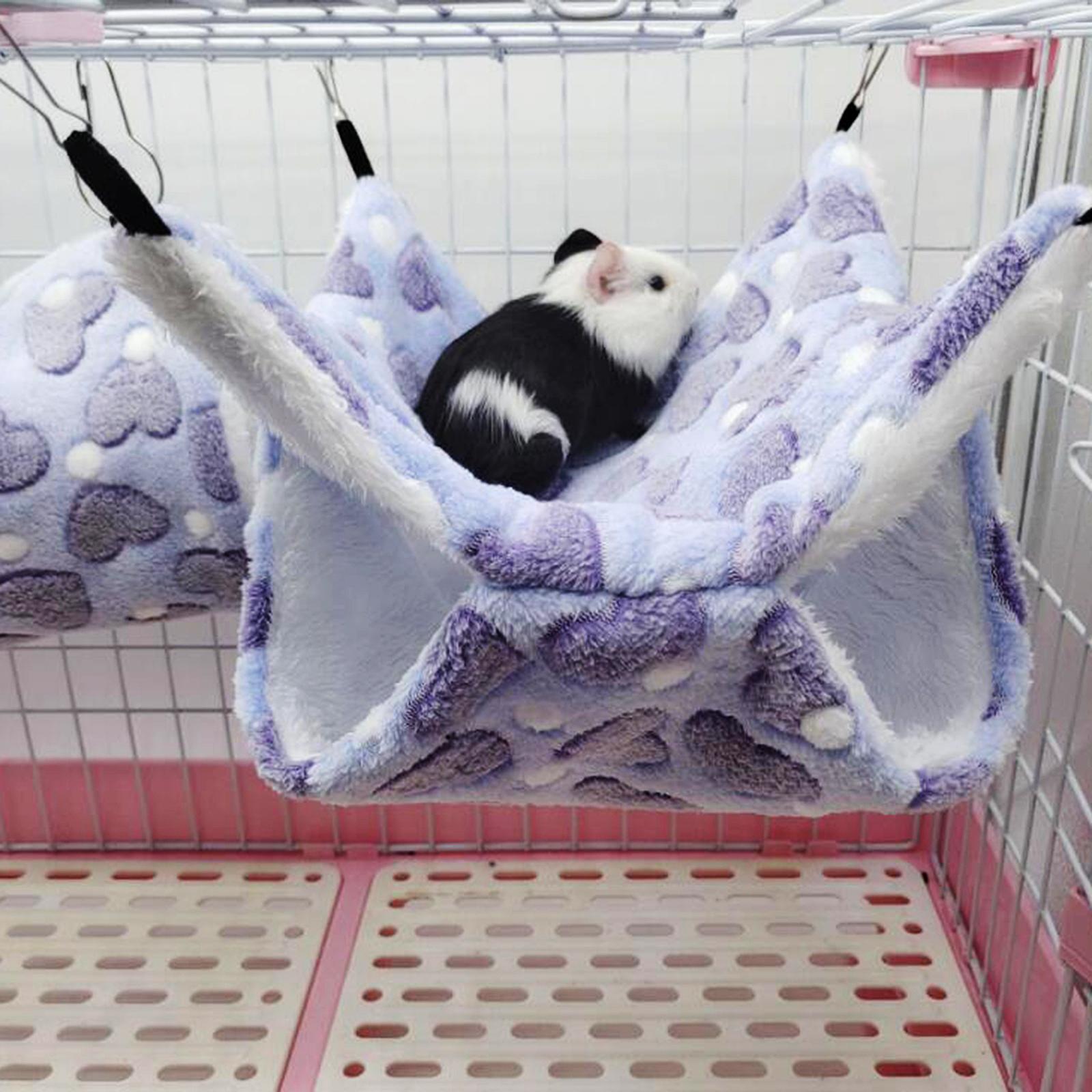 Hamster Hammock Bed Bedding Sleeping Warm Playing for Small Pet Parrot