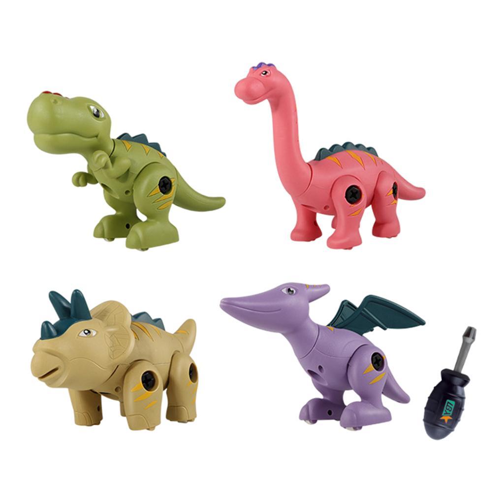 Detachable  Dinosaur Toys with Screwdriver for Girls 5 PCS