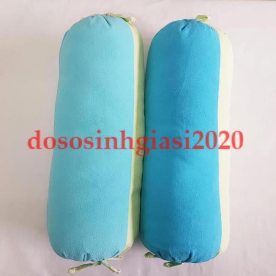 Bộ 2 Gối Ôm gòn phối 3 màu cotton cho bé 40cm