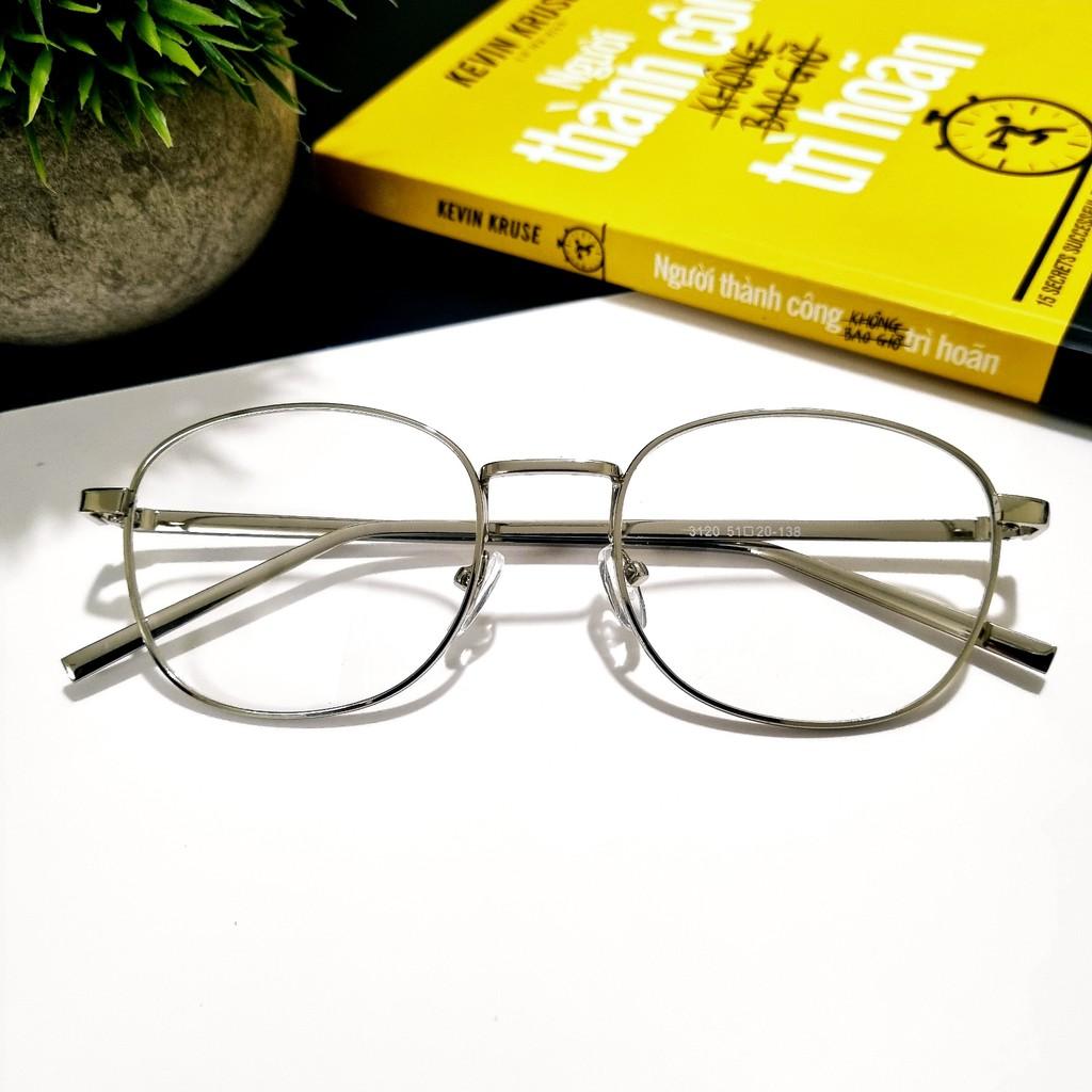 Gọng kính cận kim loại Unisex Glasses Garden 38k - Có lắp mắt theo yêu cầu