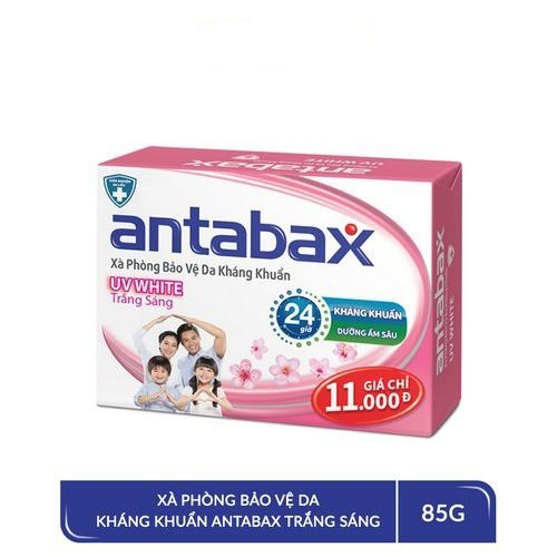 Combo 5 Xà Phòng Bảo Vệ Da Kháng Khuẩn Antabax UV WHITE Trắng Sáng 85g