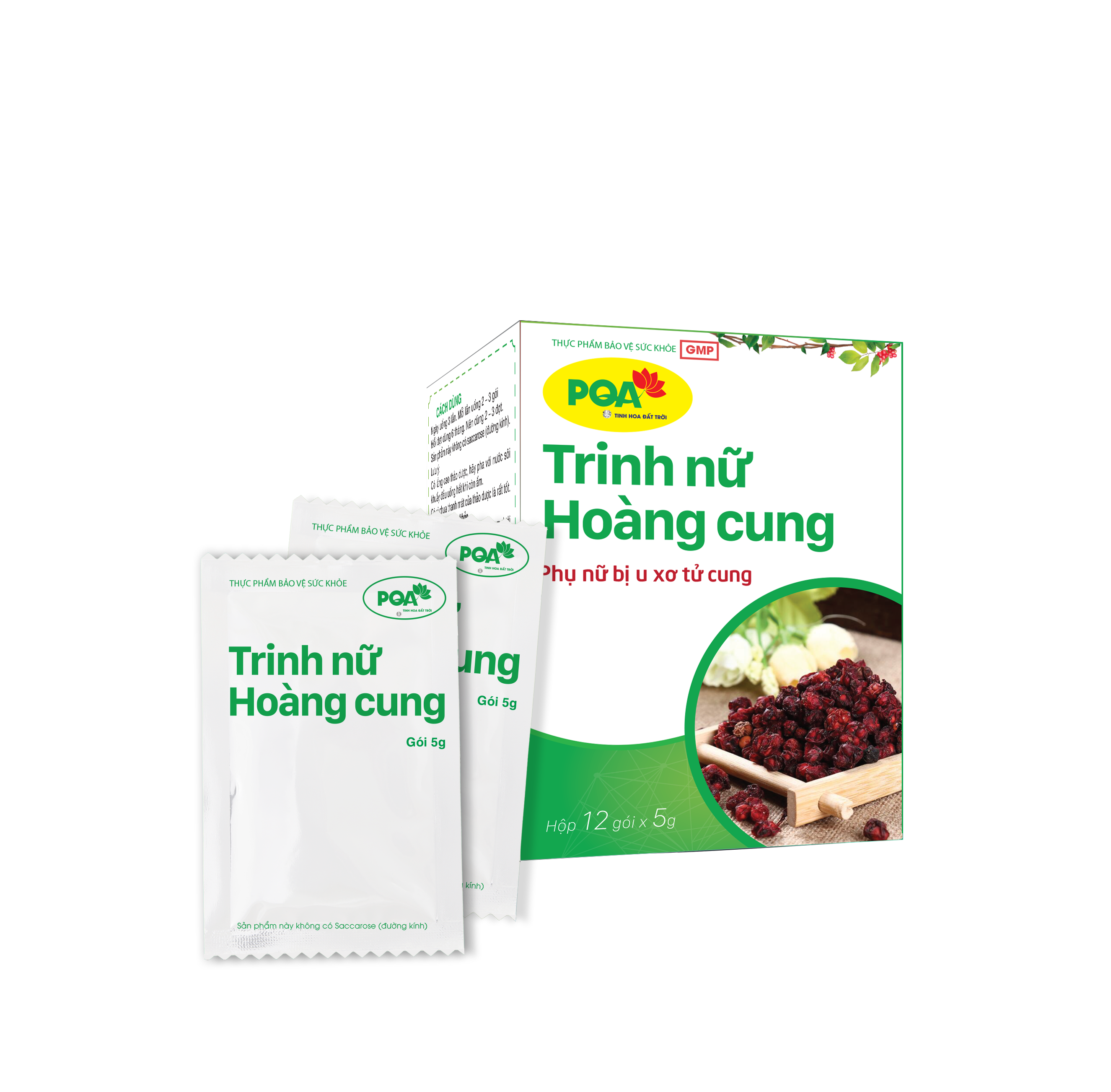 Trinh Nữ Hoàng Cung PQA Hỗ Trợ Giảm Các Triệu Chứng U Xơ Tử Cung, U Nang Buồng Trứng Hộp 12 Gói