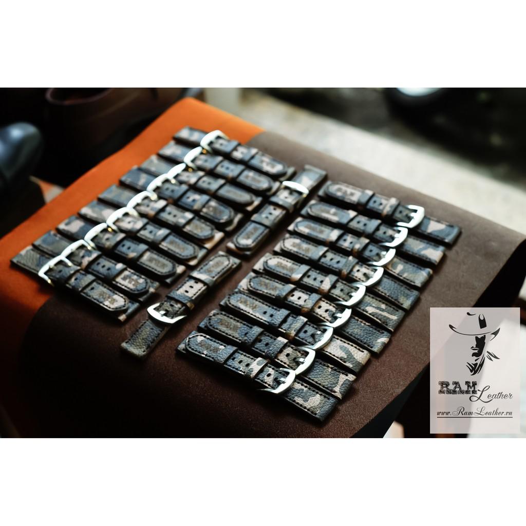 DÂY ĐỒNG HỒ DA BÒ THẬT RẰN RI QUÂN ĐỘI - RAM CLASSIC 1930 - CHÍNH HÃNG RAM LEATHER .