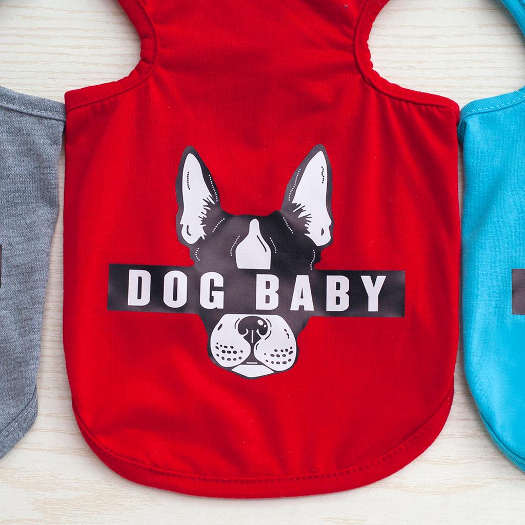 Cute Pattern Pet Puppy Dog Cat Pet Clothes Dress Vest T Shirt Red L