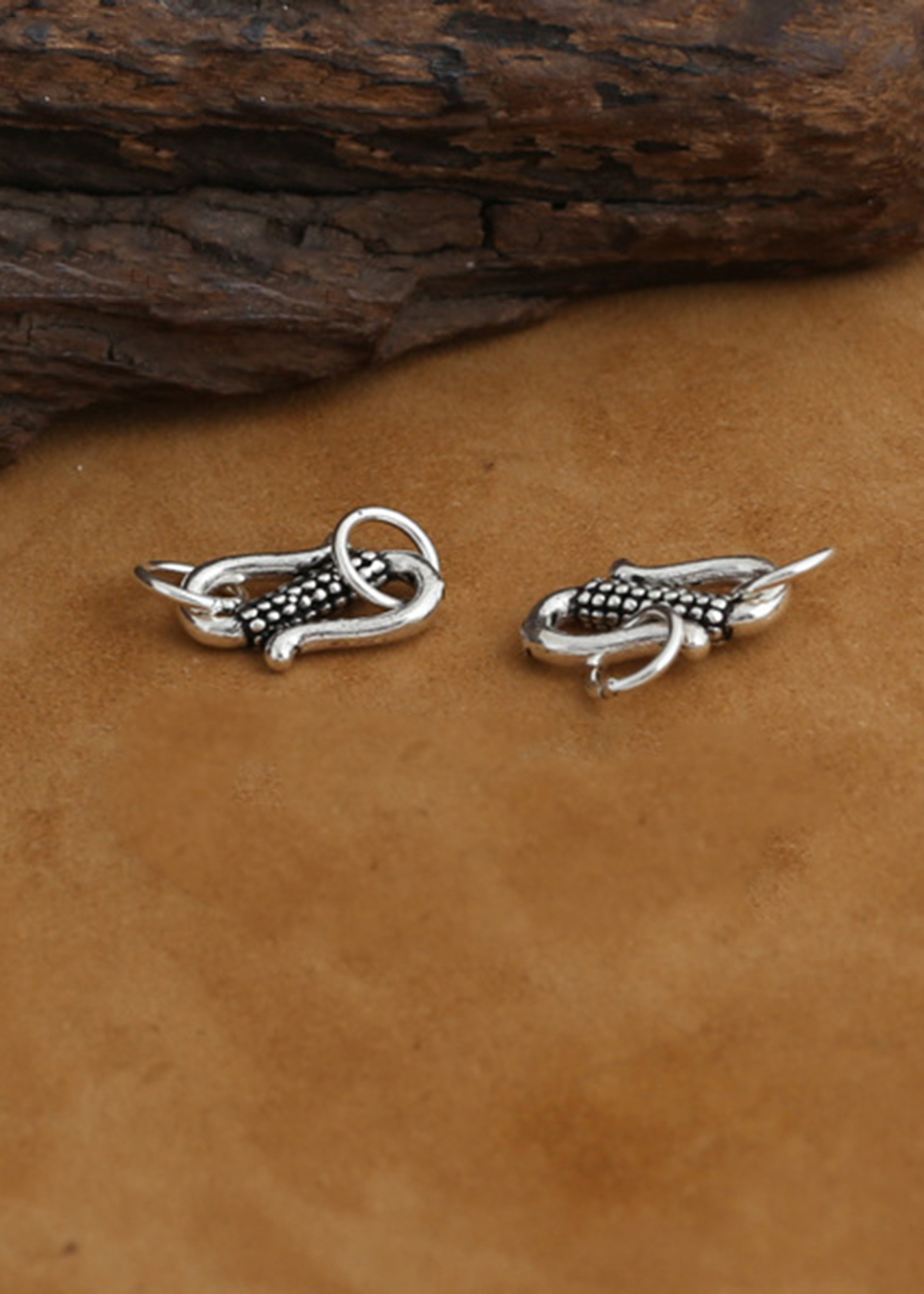 Combo 2 cái charm bạc móc khóa chữ S liên kết vòng tay, dây chuỗi - Ngọc Quý Gemstones