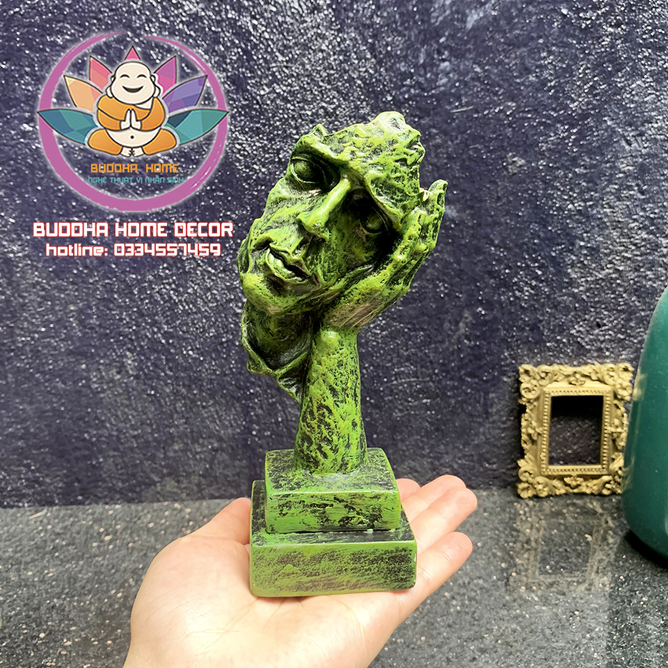 Tượng decor không nói - không nghe - im lặng là vàng 18 cm