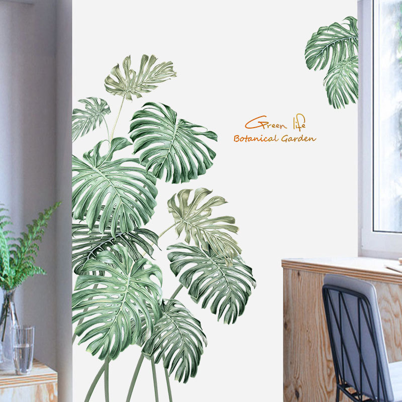 Sticker Giấy Dán Tường Decal Dán tường Mẫu Hoa Lá Cực Xinh ZH031