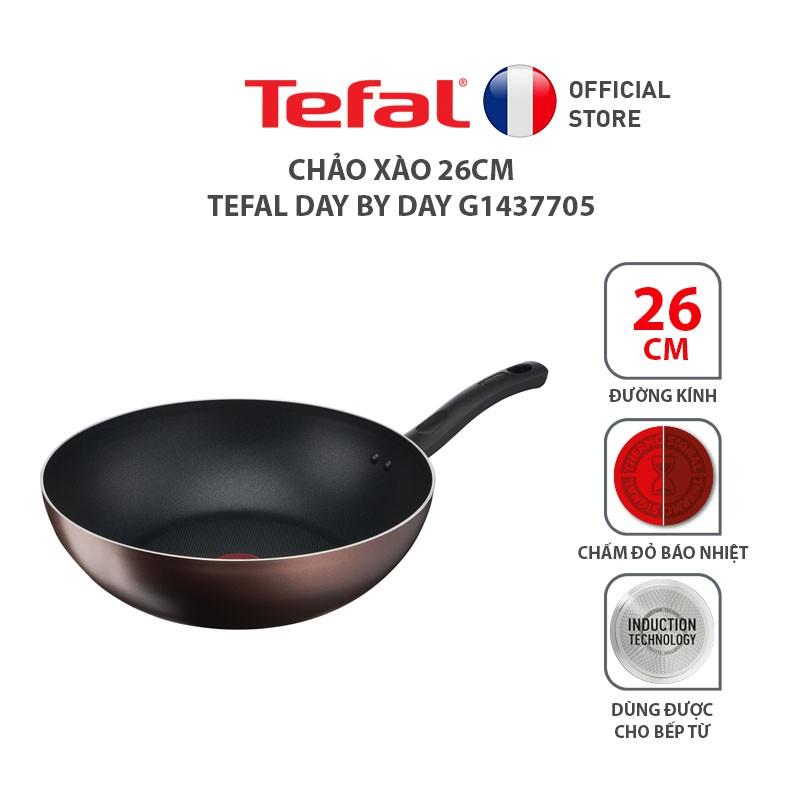 Chảo xào chống dính đáy từ Tefal Day by Day 26cm, dùng cho mọi loại bếp- Hàng chính hãng