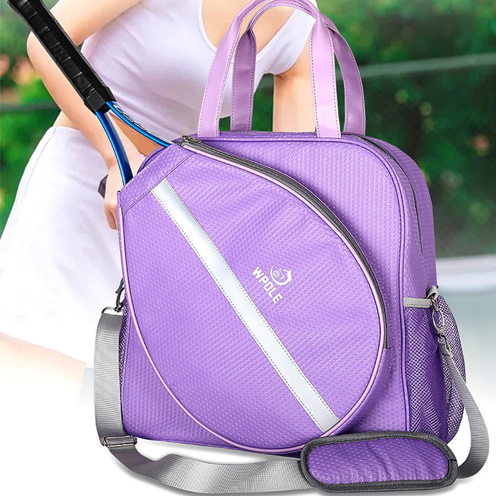 Badminton Bag Carrying Badminton Tennis Shoulder Bag Zipper Large Racket Bag