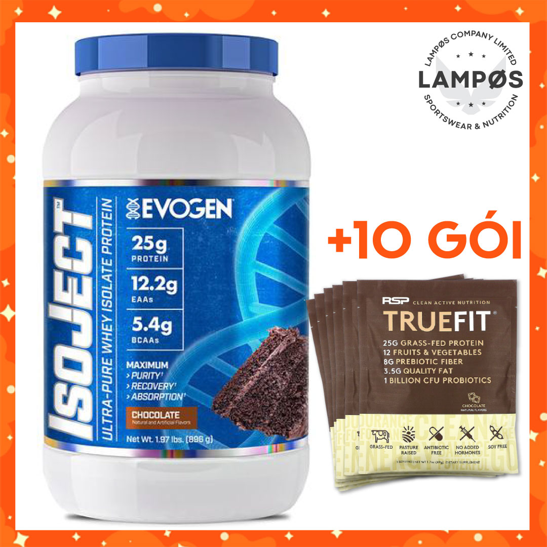 Combo Sữa Tăng Cơ Whey Protein IsoJect Evogen - Kèm 10 Gói RSP TrueFit Sữa Thay Thế Bữa Ăn Tiện Lợi, Hỗ Trợ Tăng Cơ Giảm Mỡ, Chứa Vitamin Khoáng Chất &amp; Men Tiêu Hóa