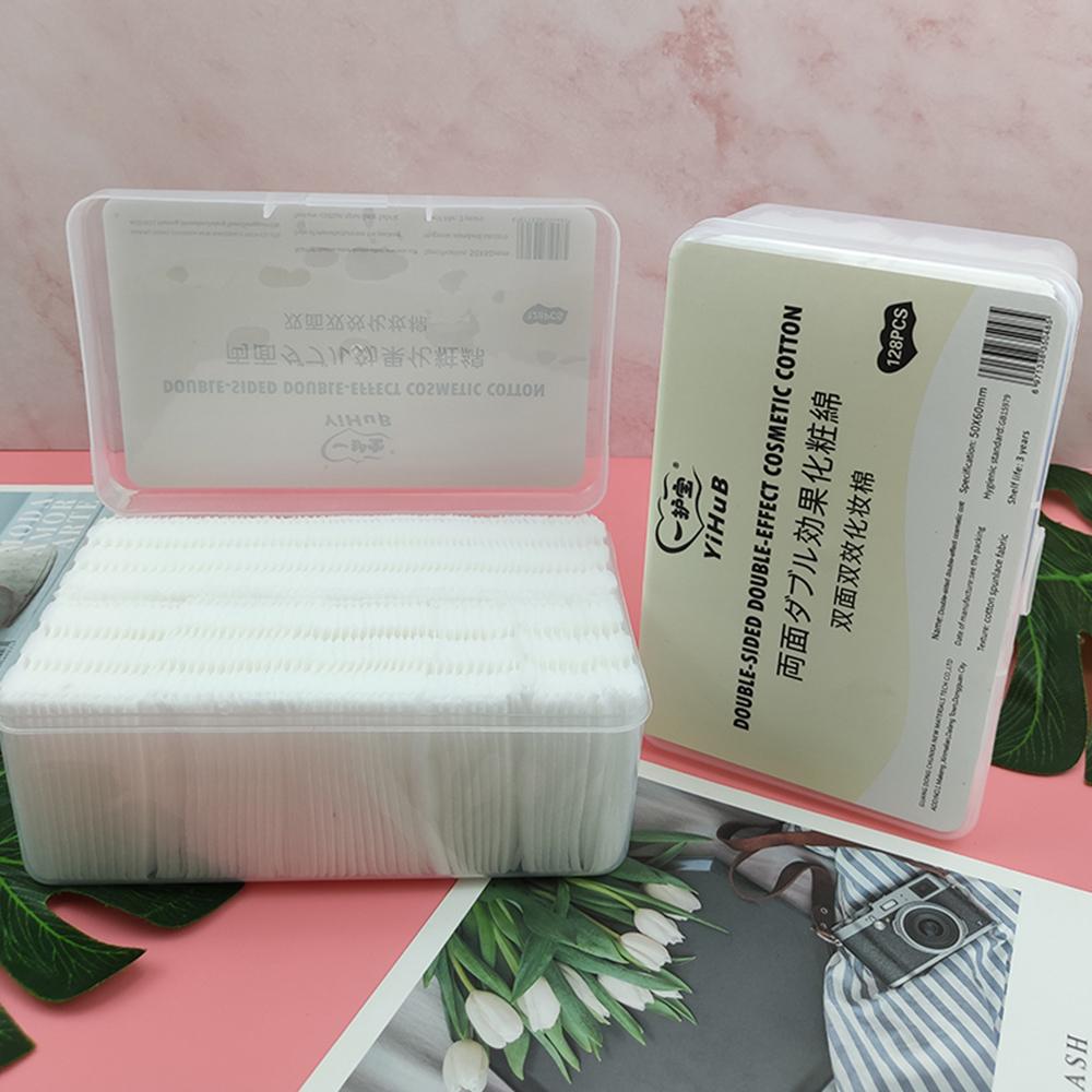 128 miếng bông cotton tẩy trang cho da và móng