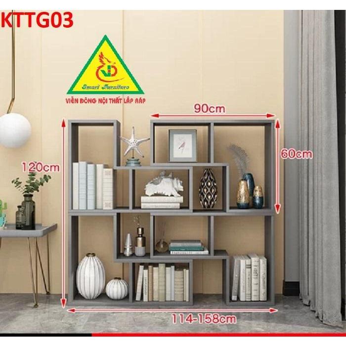 Kệ sách để sàn, kệ sách tự đứng, kệ trang trí KTTG03   - Nội thất lắp ráp Viendong Adv