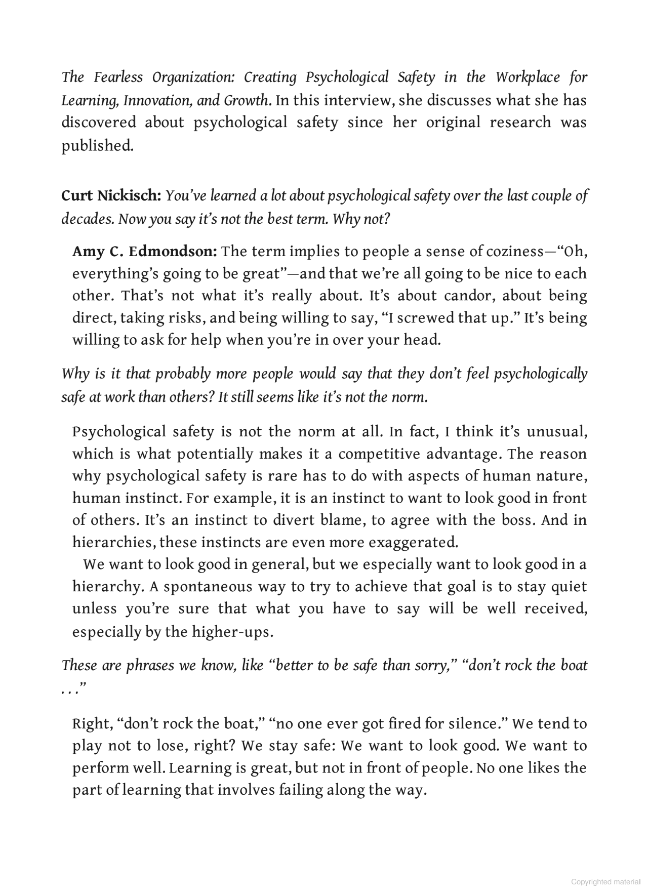 Sách ngoại văn: Psychological Safety (HBR Emotional Intelligence Series)