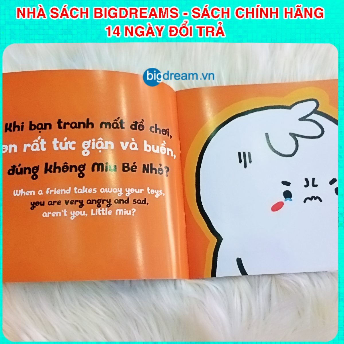 BẢN MỚI SONG NGỮ Miu Bé Nhỏ Đừng Khóc Nhè Nhé! Phần1 Ehon Kĩ Năng Sống Cho Bé 1-6 Tuổi Miu miu tự lập hiểu chuyện