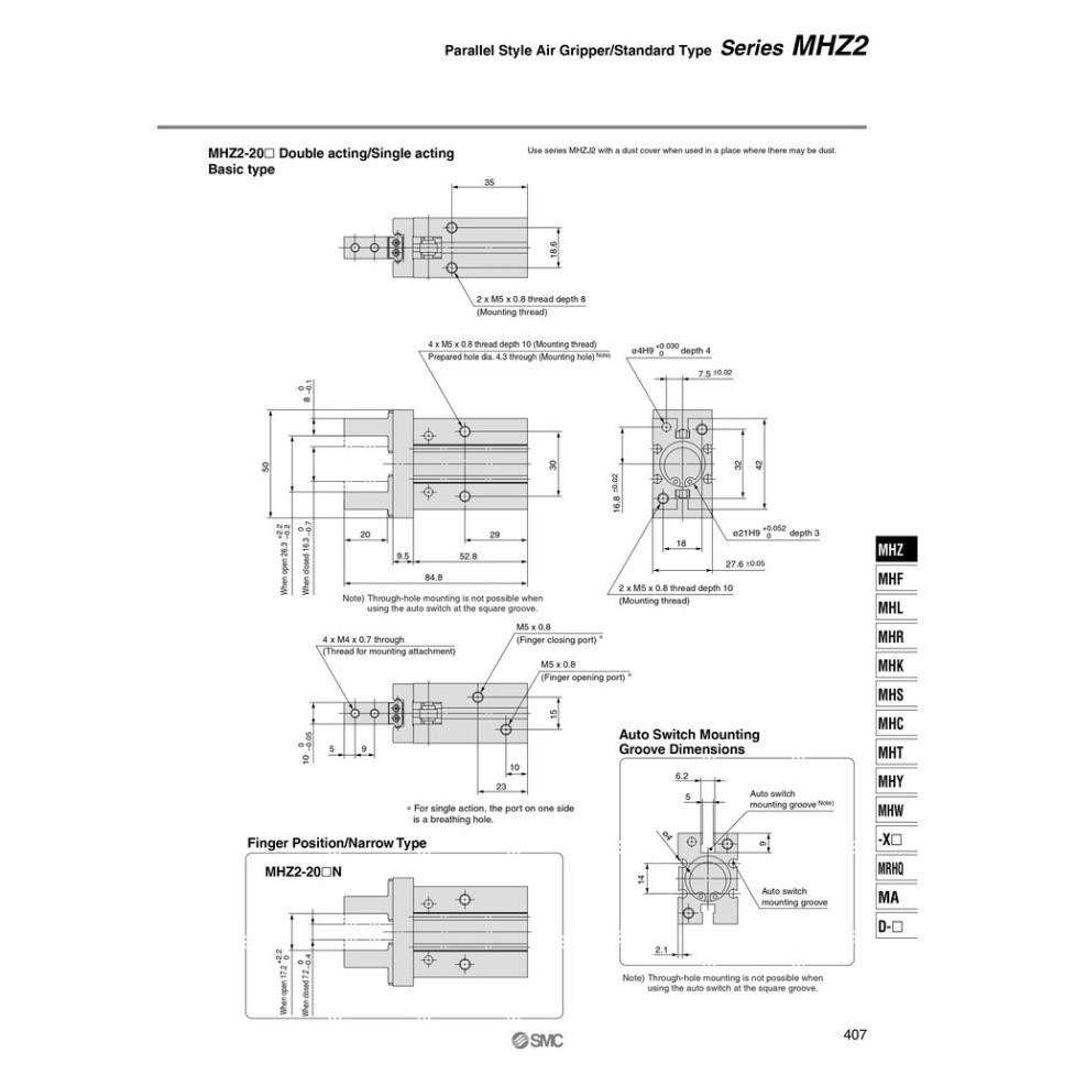 Xylanh kẹp SMC MHZ2-20D .