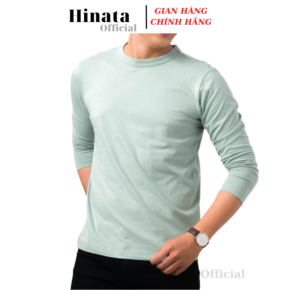 Áo Thun Nam Trơn Tay Dài, Áo Phông Nam Basic 100 Cotton Cao Cấp Hàng Hiệu Đẹp Thoáng Mát Tay Dài