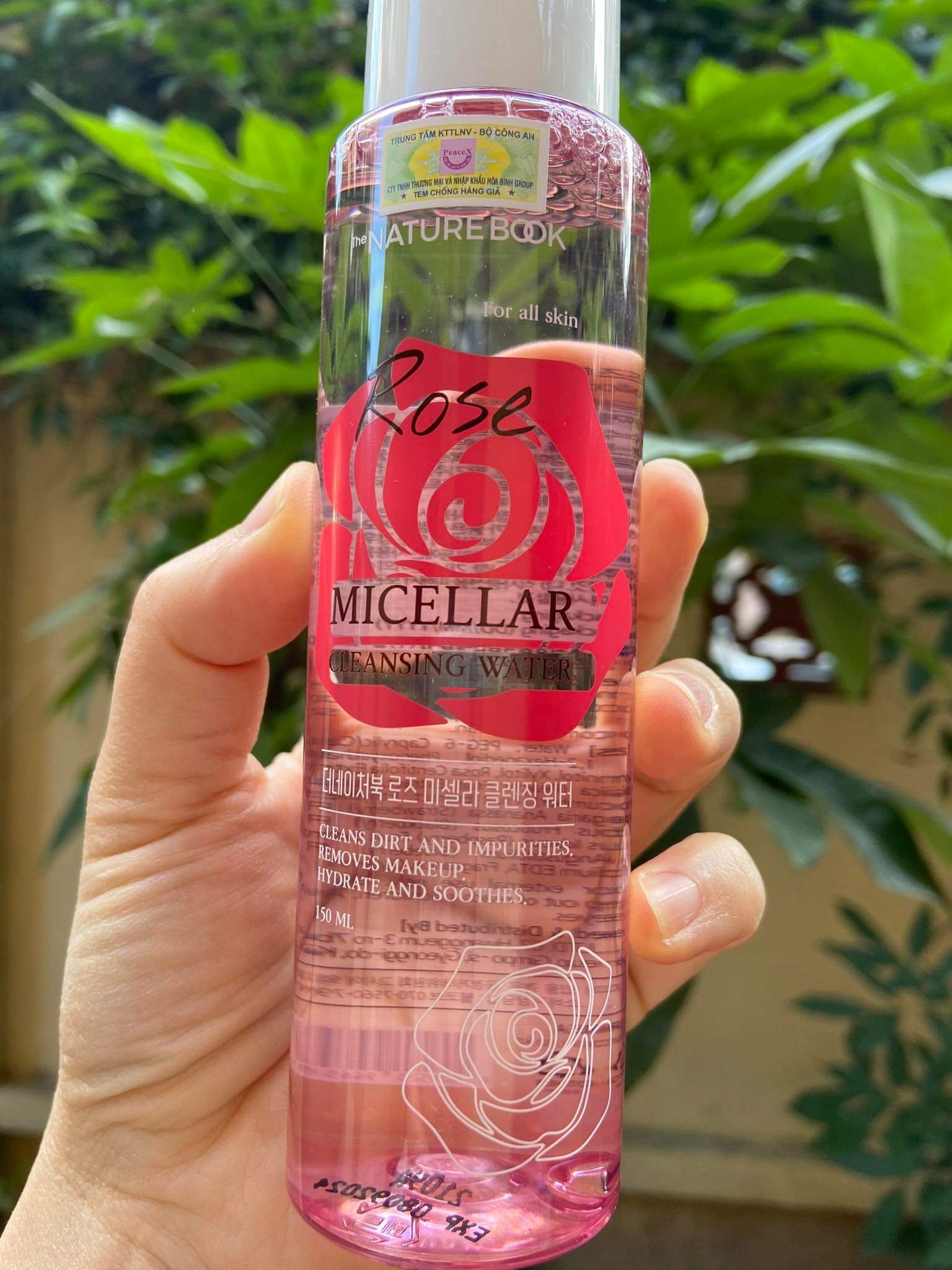 Tẩy trang micellar thế hệ mới The Nature Book Rose Micellar Cleansing Water 150ml