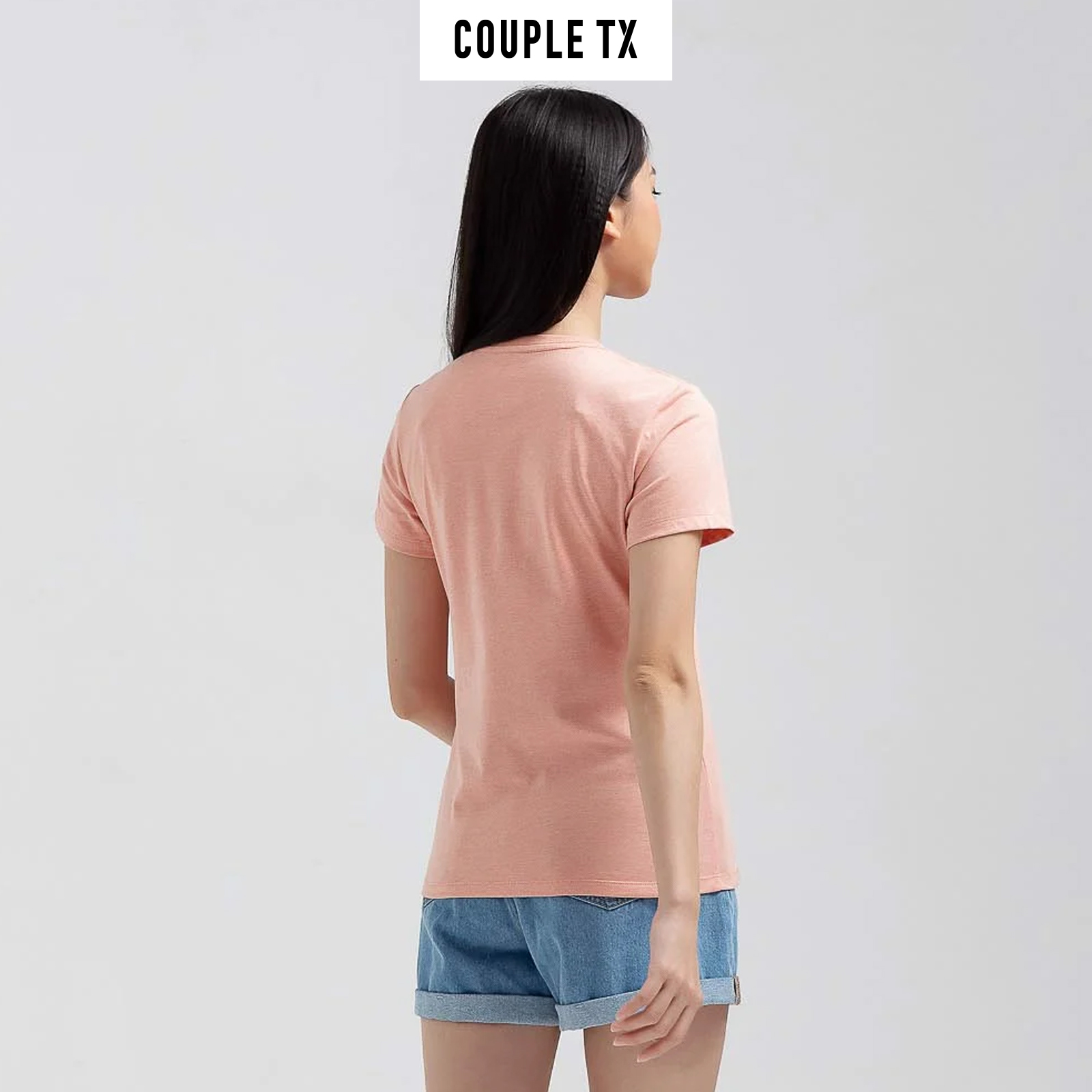 COUPLE TX - Áo Thun Nữ Cổ Tròn Slim Fit Basic WTS 2231
