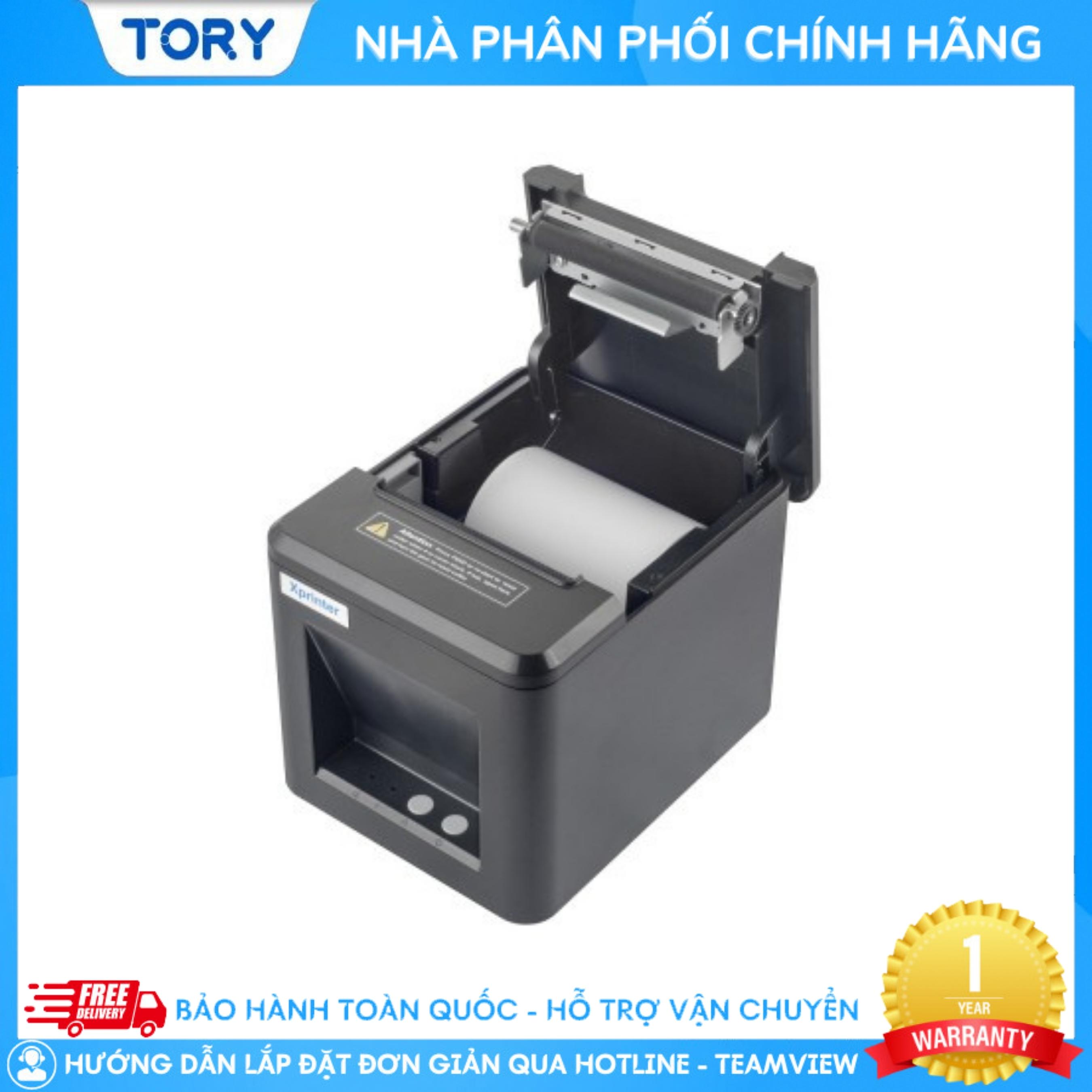 Máy in nhiệt, in bill, in hoá đơn XPRINTER T80U khổ 80mm kết nối cổng USB, tặng kèm cuộn giấy in [HÀNG CHÍNH HÃNG]