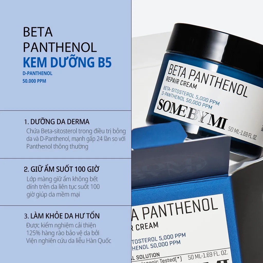 Kem Dưỡng Phục Hồi Da Some By Mi Beta Panthenol Repair Cream 50ml