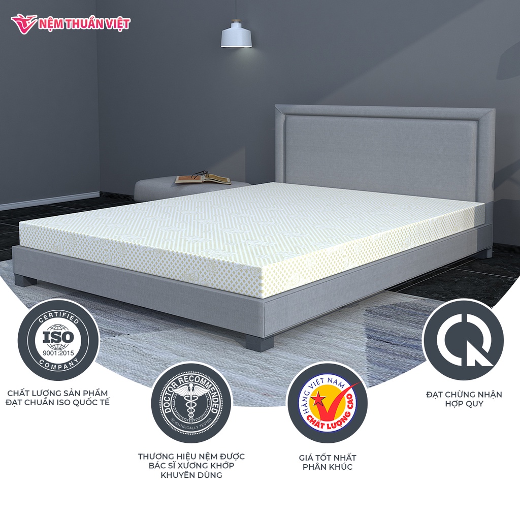 Nệm Foam Cao Cấp Thuần Việt Platinum Công Nghệ Hoa Kỳ, Kháng Khuẩn Tối Ưu