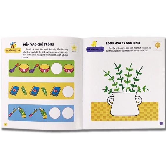 Sách - Sticker Phát Triển Chỉ Số Thông Minh IQ dành Cho Trẻ Từ 2-6 Tuổi (Bộ 6 Quyển)