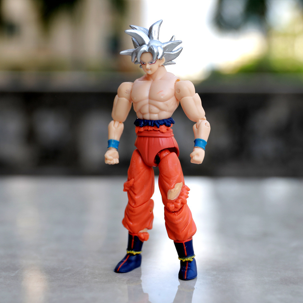 Mô hình khớp động dragonball Songoku vô cực tóc bạc tặng kèm ngọc rồng, bàn tay tư thế trưởng 2068 1