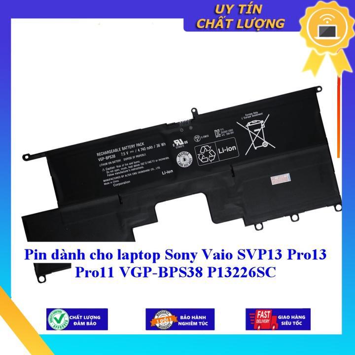 Pin dùng cho laptop Sony Vaio SVP13 Pro13 Pro11 VGP-BPS38 P13226SC - Hàng Nhập Khẩu New Seal