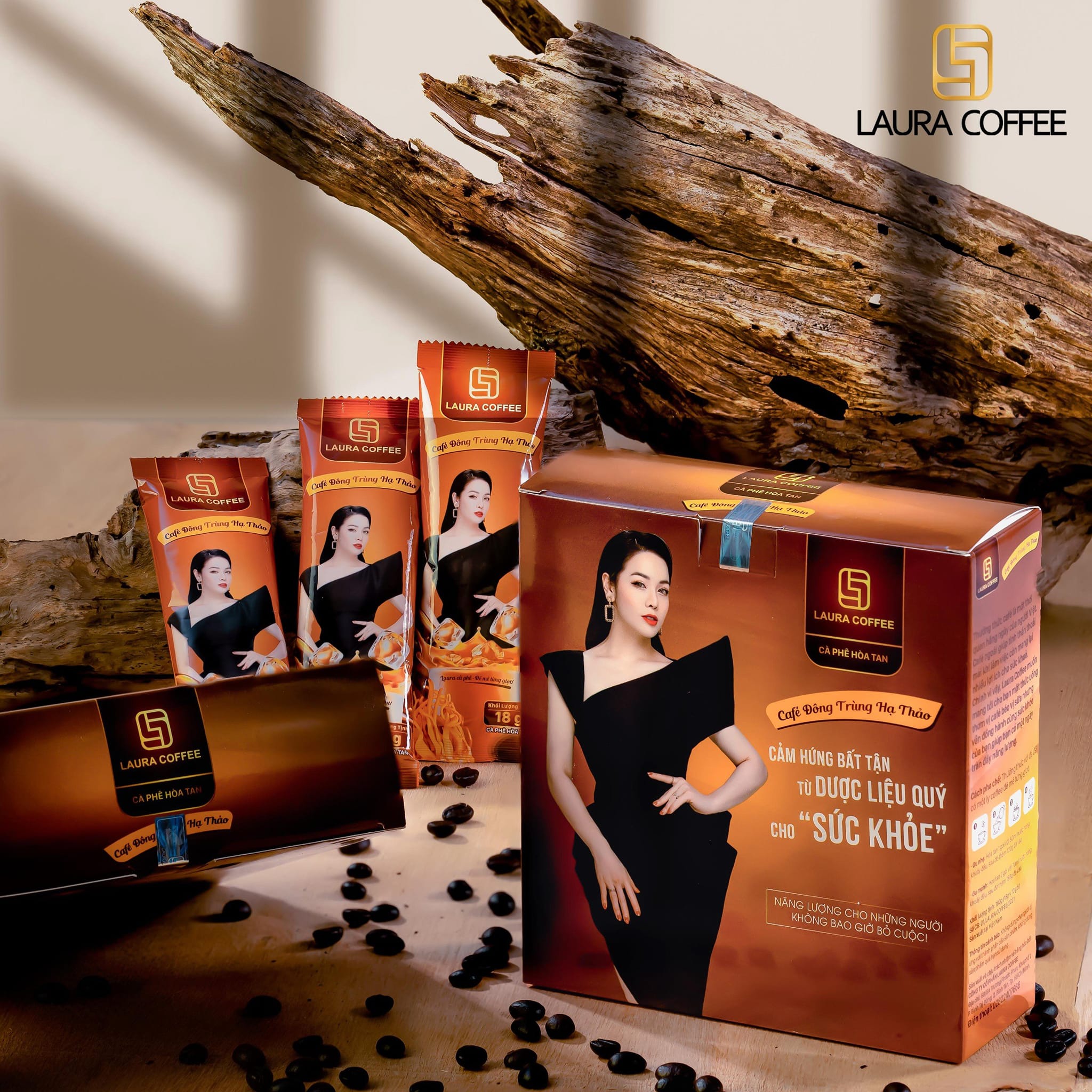 [Tặng Quà] Combo 6 Hộp cà phê hòa tan cao cấp Laura Coffee Nhật Kim Anh (6 hộp x 10 gói)