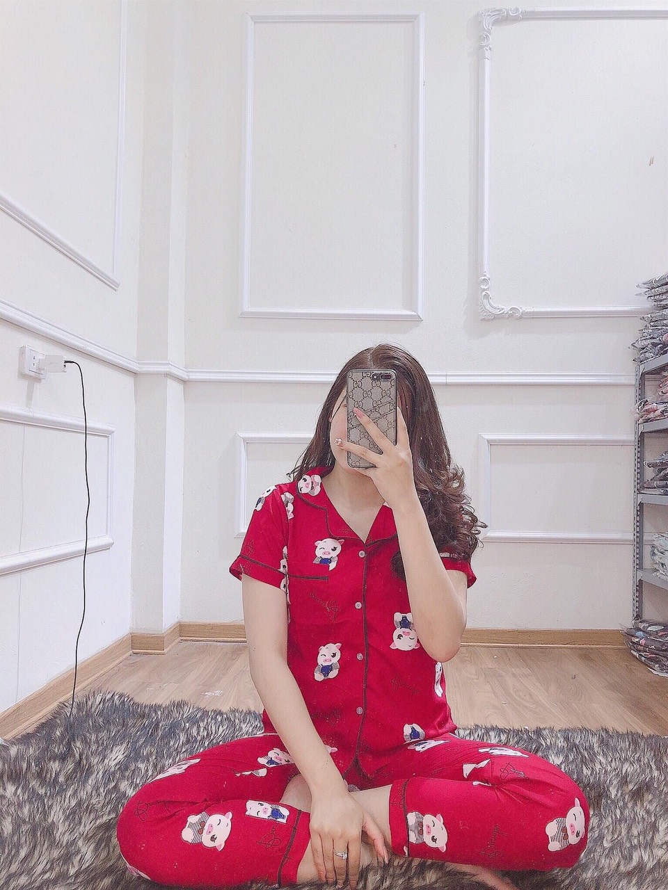 Set đồ mặc nhà tay ngắn quần dài - Giao màu ngẫu nhiên - Freesize - HUYEN