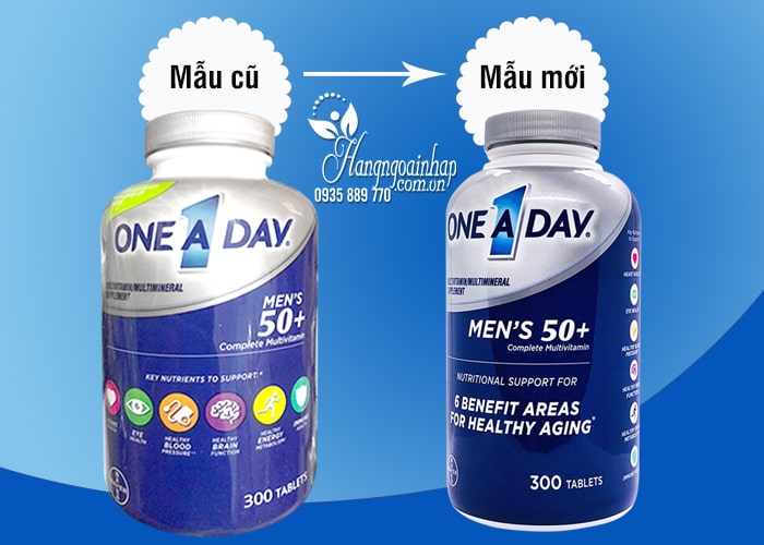Vitamin tổng hợp One A Day Men’s 50+ Multivitamin Healthy Advantage 300 viên Hàng Nhập Mỹ