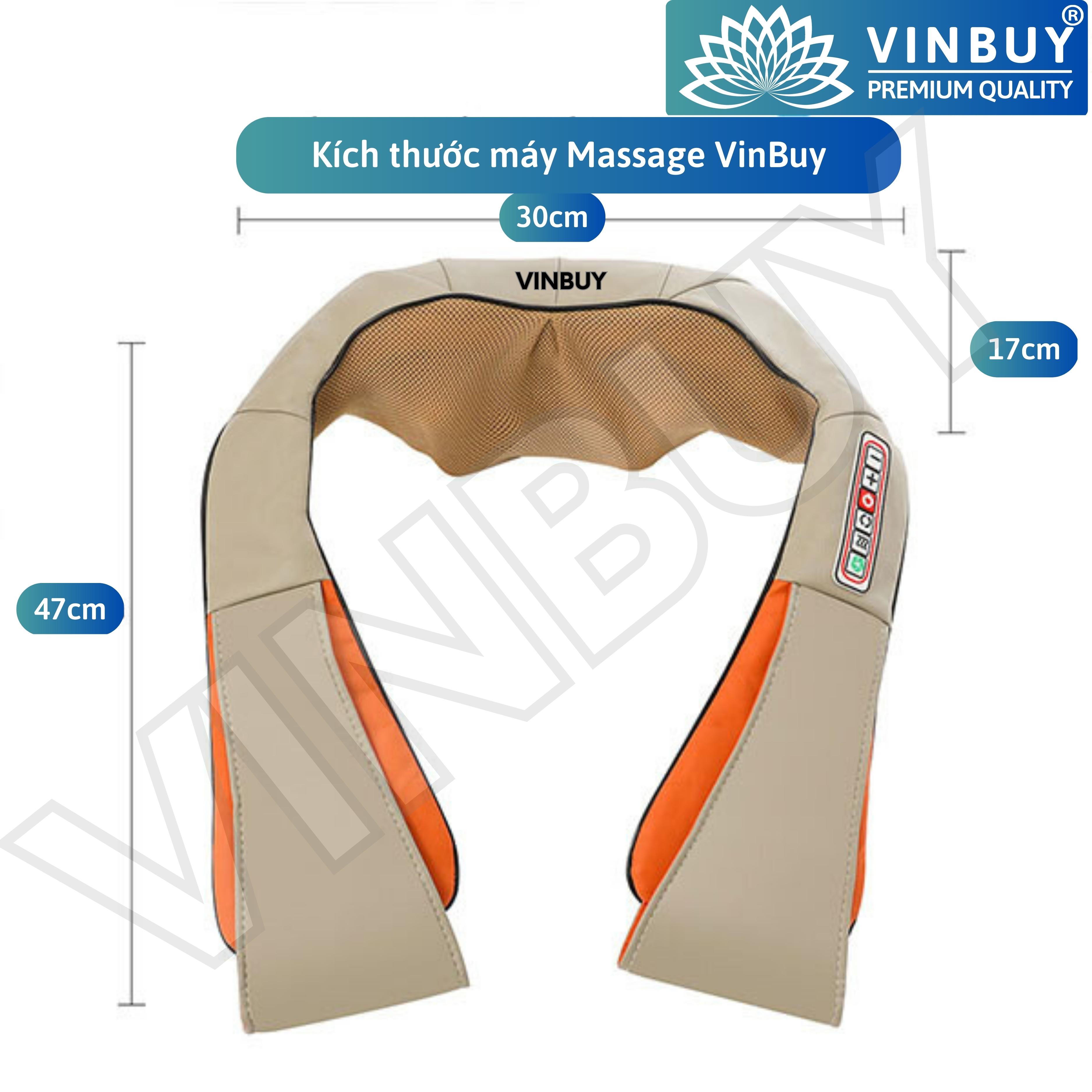 Máy Massage Cổ Vai Gáy Hồng Ngoại VINBUY, Gối Massage Cổ Vai Gáy, Đai Mát Xa Toàn Thân Chuyên Sâu, Giảm Đau Cơ, Cứng Khớp - Quà Tặng Cho Sức Khỏe - Hàng Chính Hãng