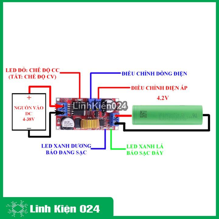 Module Hạ Áp Buck Bảo Vệ Quá Dòng Vin 4-38VDC Vout 1.25-36VDC 5A