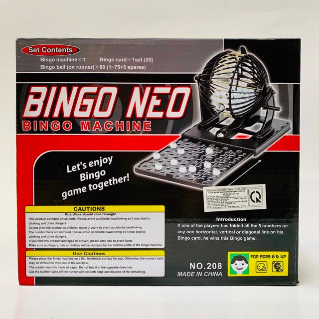 Bộ Đồ Chơi Lô Tô Bingo Neo Lồng Sắt 75 số 20 tờ