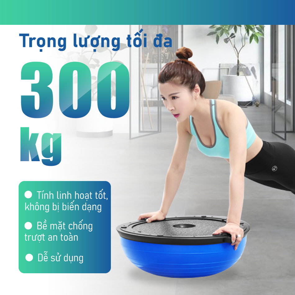 BG Bóng tập thăng bằng BALANCE BALL YOGA/GYM cao cấp 46cm-60cmx20