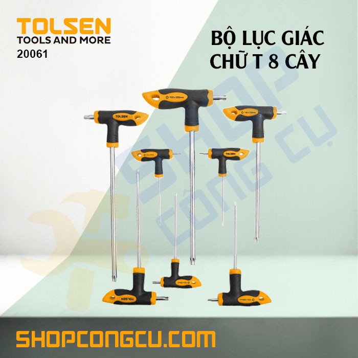 Bộ lục giác chữ T đầu bông 8 cây Tolsen 20061