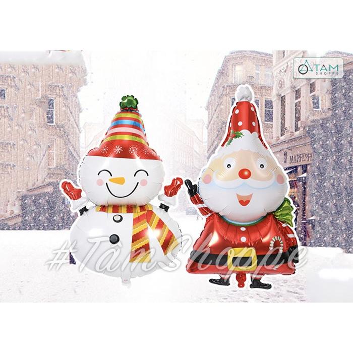 Bóng nhôm trang trí Ông già Noel Người tuyết dang tay vui vẻ C65-80cm