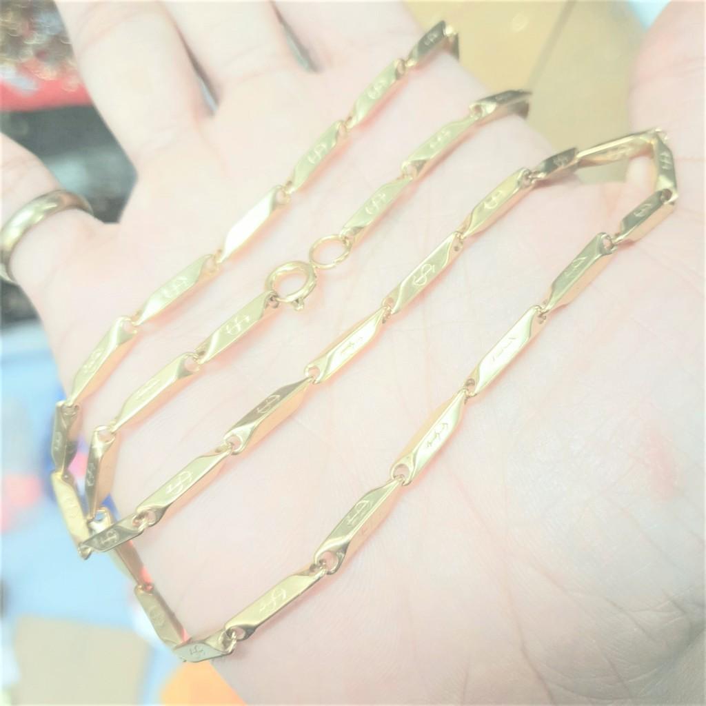 Dây Chuyền Kiểu Ống Tiễn Đồng Tiền Titanium Cao Cấp- Dùng tắm rửa thoải mái không đ