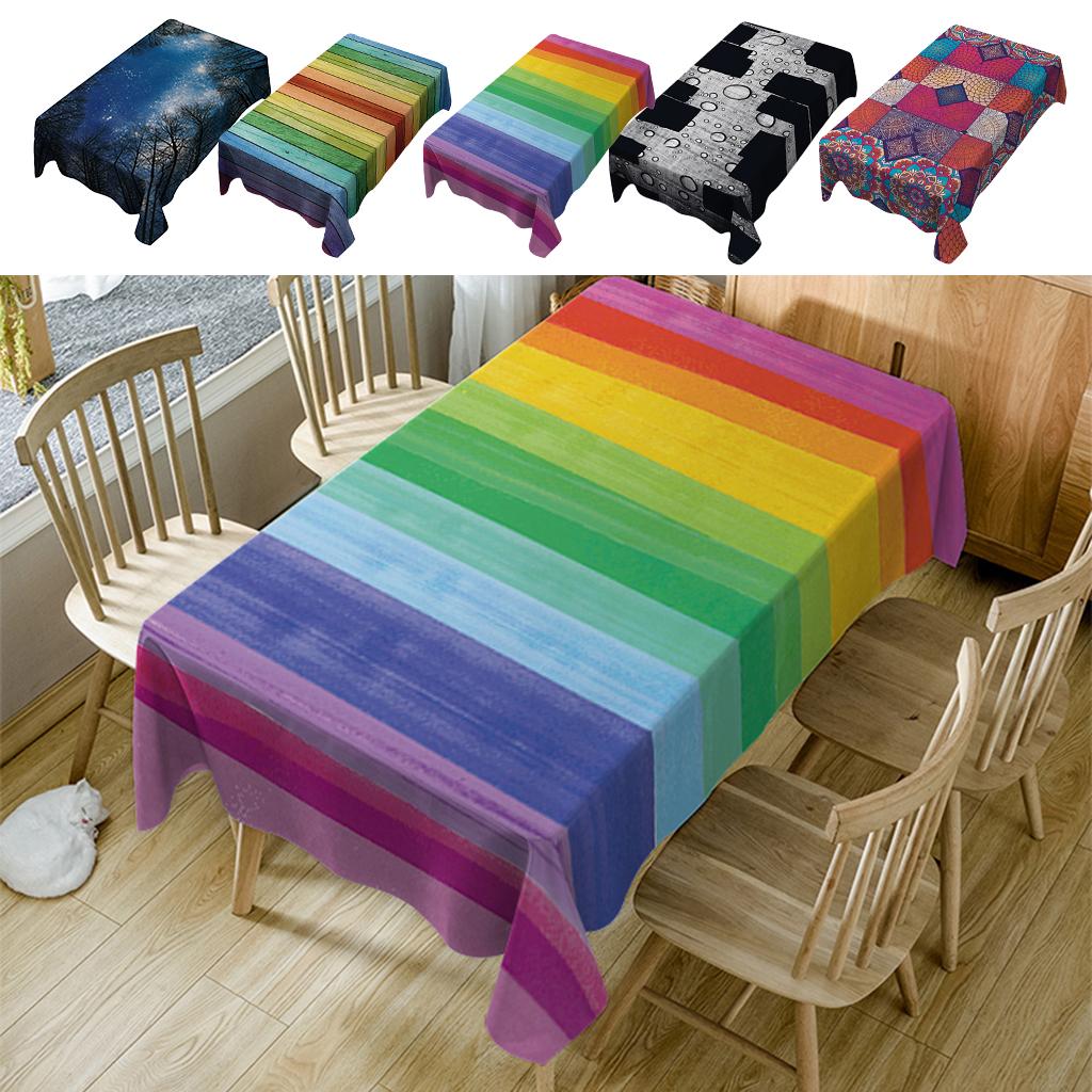 American Rectangular Polyester Tablecloth Table Cover Kitchen
