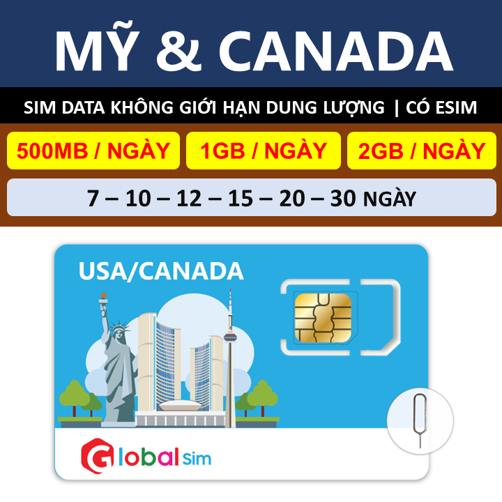SIM 4G MỸ & CANADA