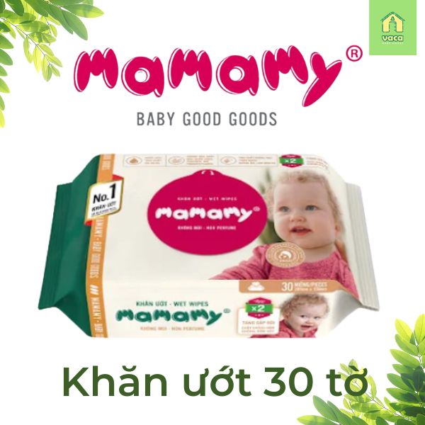 (Giá tốt) Khăn ướt Mamamy có hương/ không hương 30 tờ tiện mang đi