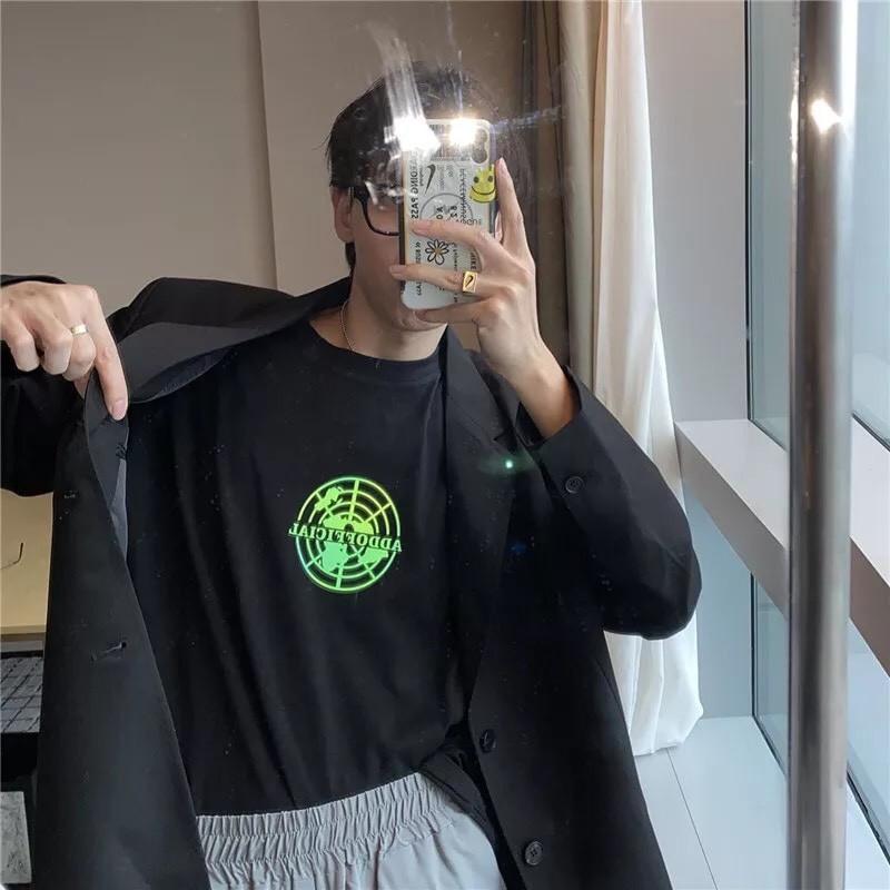 Áo thun nam nữ Unisex OFFICIAL in phản quang 7 màu độc lạ Áo thun nam tay lỡ màu đen trắng xanh Trùm Unisex aothununisex