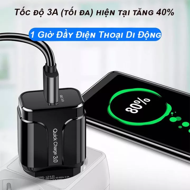 Củ Sạc Nhanh 20W Quick Charge 3.0 Hỗ Trợ Sạc Nhanh Cho Cho Điện Thoại Iphone, Android, Phụ Kiện Điện Thoại, Pin Dự Phòng - Củ Sạc Nhanh 20W Cao Cấp tương thích nhiều thiết bị