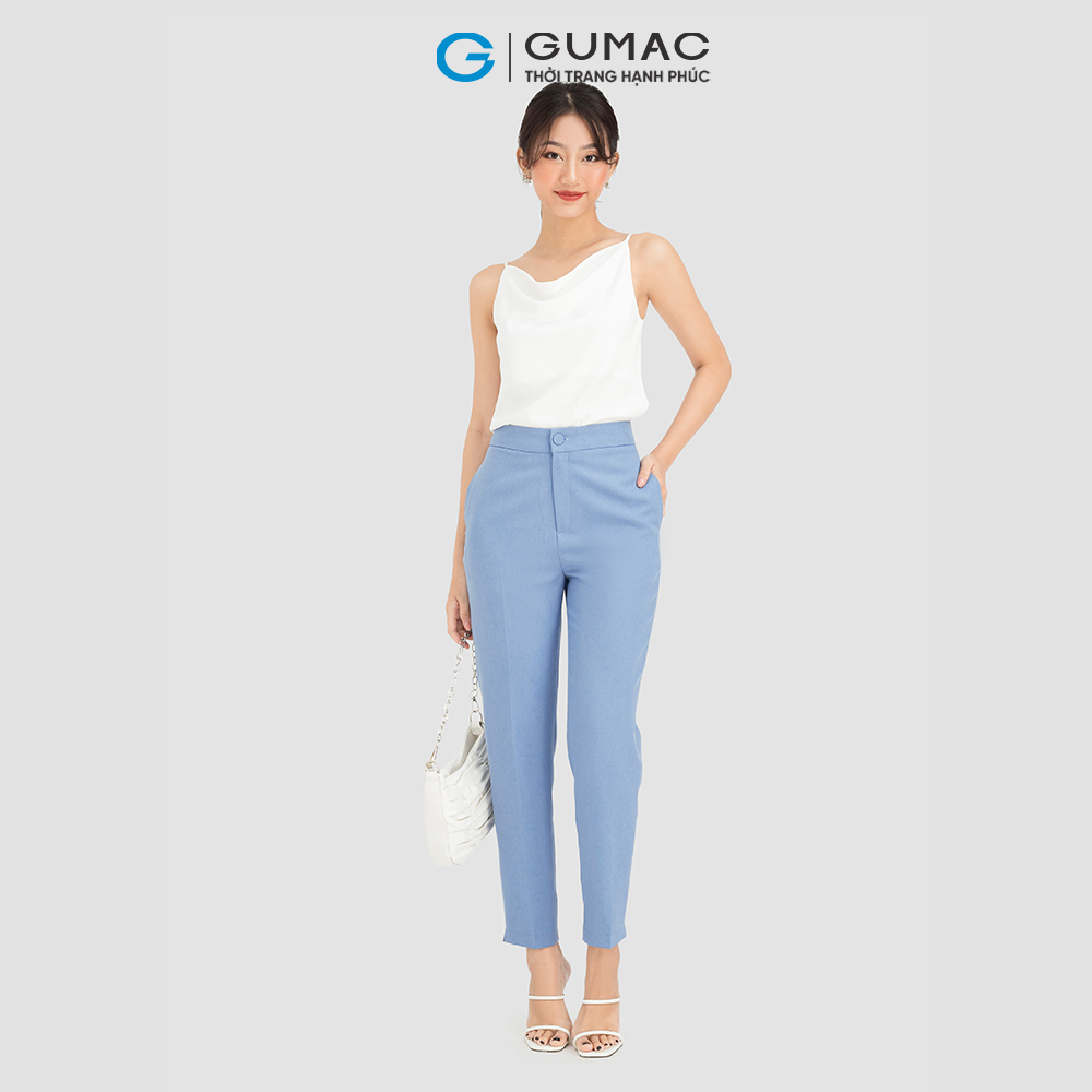 Quần tây nữ GUMAC QC08026 ống đứng lai xẻ