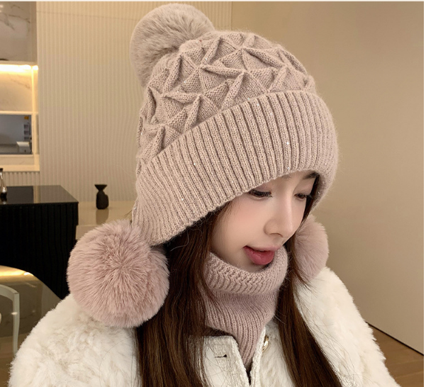 Mũ len mùa đông cao cấp, nón len nữ phong cách Hàn