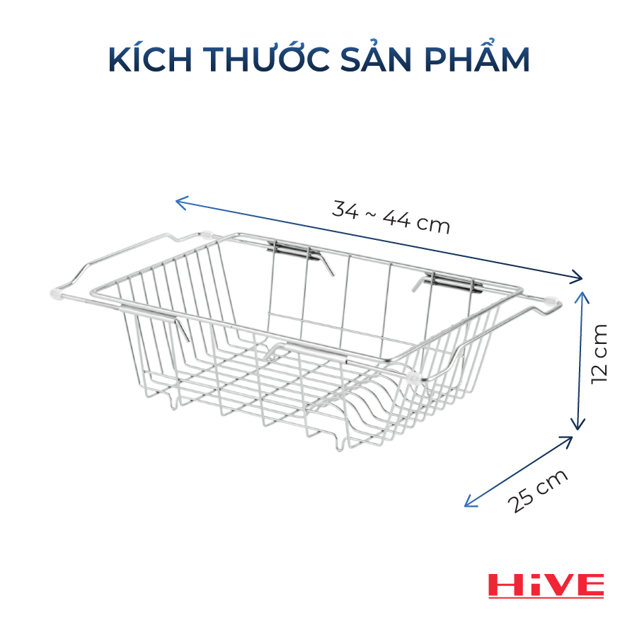 RỔ ÚP CHÉN GÁC BỒN RỬA HiVE NEW INOX 304