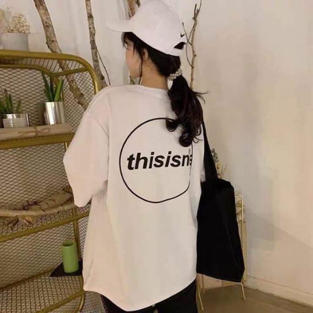 Áo thun tay lỡ KOMBOH phông Unisex nam nữ oversize form rộng THISISME - A82